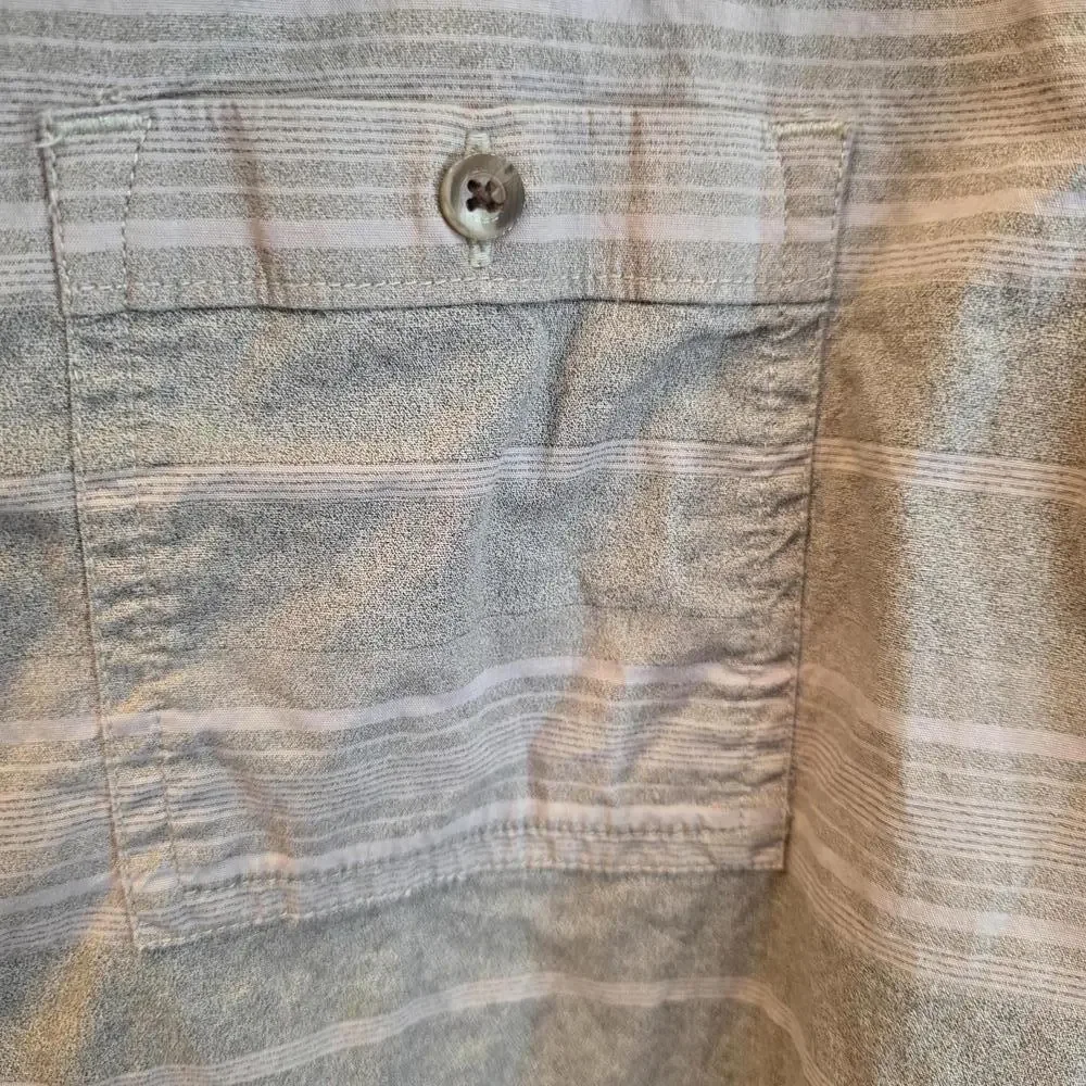 Voyager Men's XL Button-Up Shirt Brown Striped Cotton Blend - Picture 5 of 8